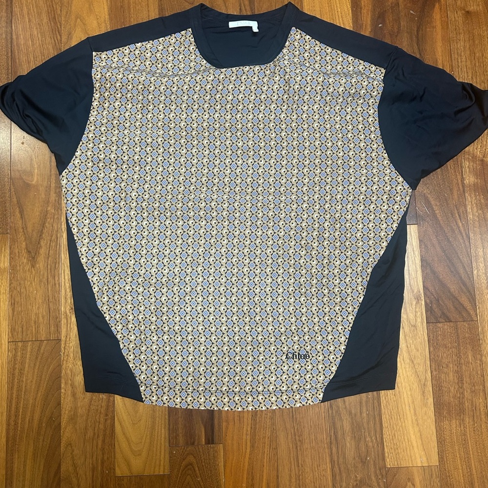 See By Chloe Geometric Patterned Blouse - Black and Gold